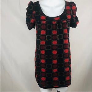 Younique red and black short sleeve mini dress